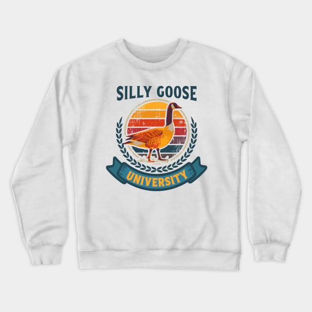 SILLY GOOSE UNIVERSITY TREND POPULAR VINTAGE MEME Crewneck Sweatshirt by HomeCoquette